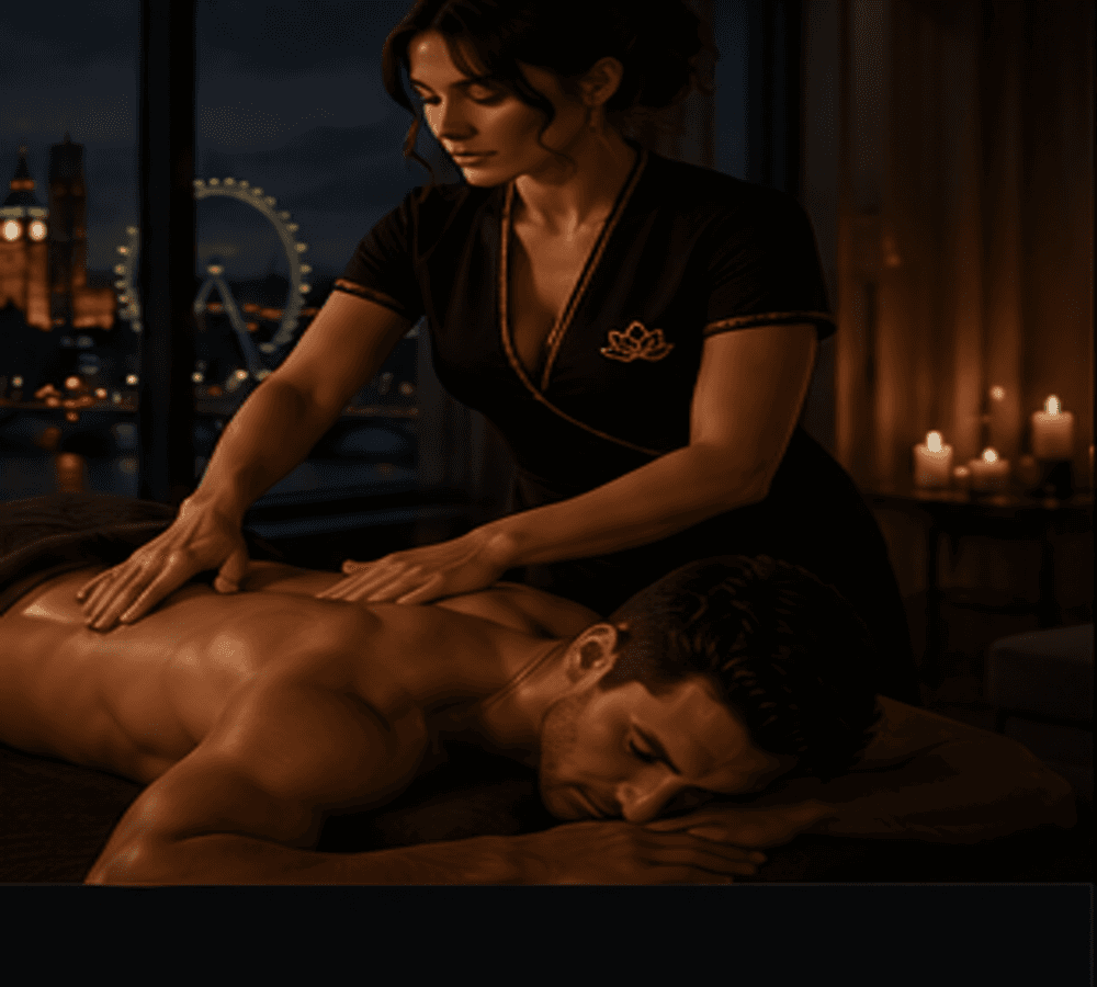 Private London suite with warm hotel lighting